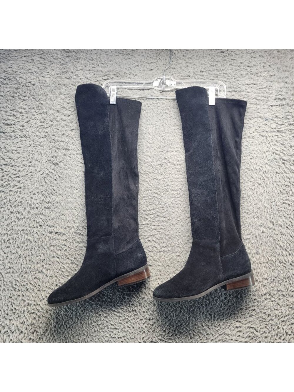 Lucky Brand Shoes Womens Size 9 Calypso Black Suede Knee High Boots *Read*